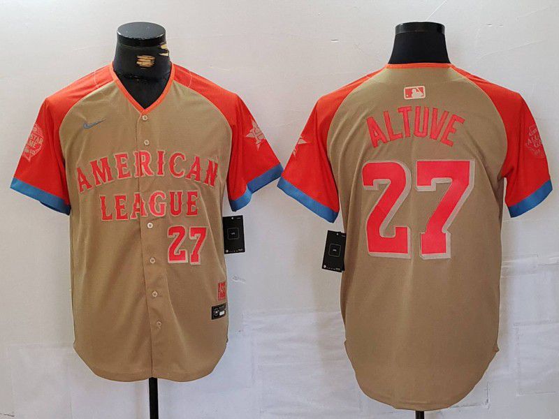 Men Houston Astros #27 Altuve Orange All star 2024 Nike MLB Jersey style 5